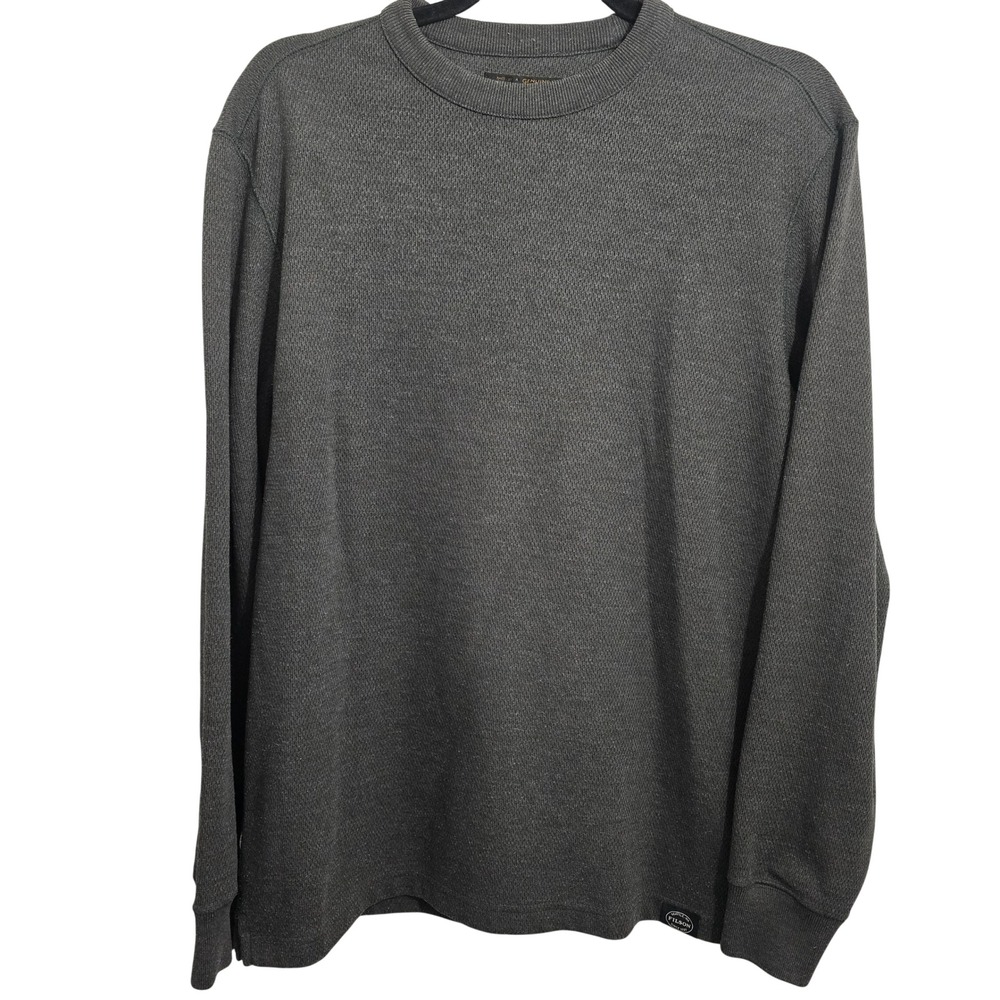 Filson Mens Long Sleeve Thermal Crewneck Shirt Charcoal Gray FCOP021391 Size M